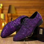 Men’s Glitter Oxfords | Pointed Toe
