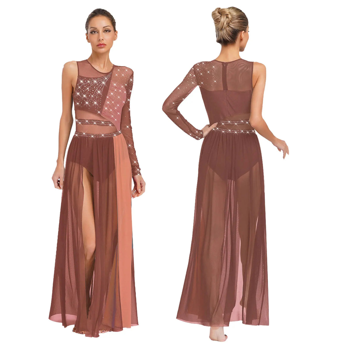 Lyrical Dance Dress | Rhinestone Color Block