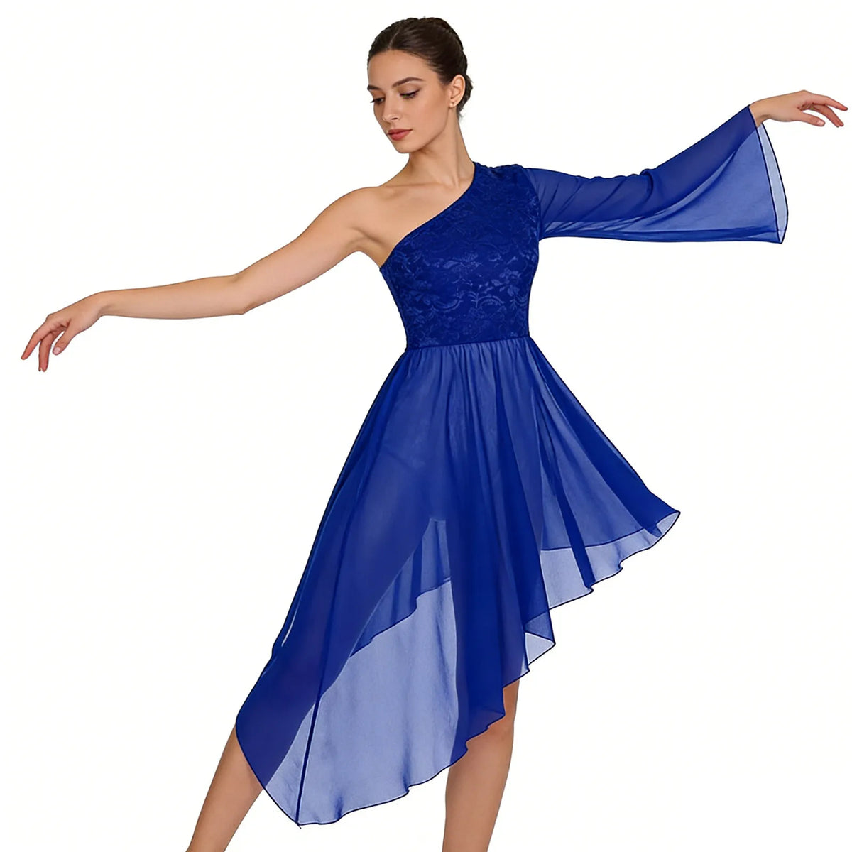 Lace Chiffon Praise Dance Overlay