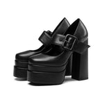 Platform Mary Jane Pumps | Chunky Square Heel