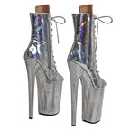 9-Inch Holographic Ankle Boots