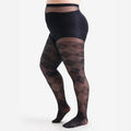 Plus Size Diamond Grid Sheer Tights | 20D High-Waist Pantyhose | 1XL–4XL
