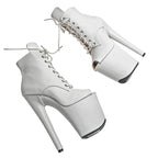 8-Inch Matte Platform Ankle Boots