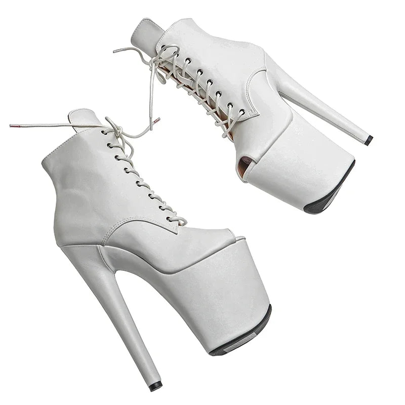8-Inch Matte Platform Ankle Boots