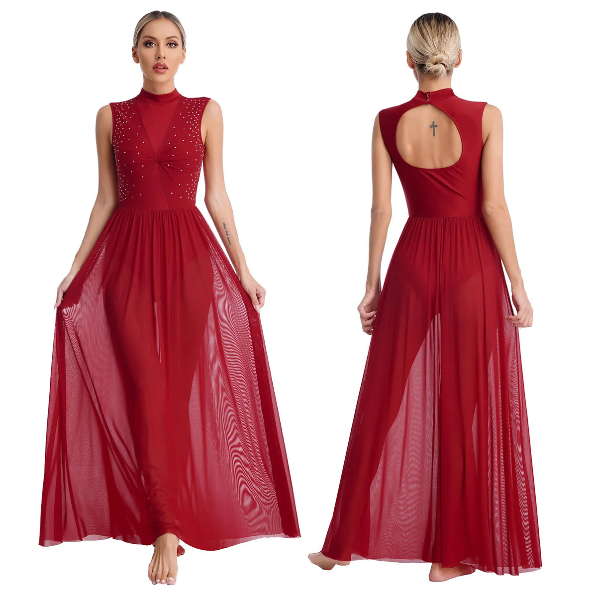 Lyrical Dance Dress | Rhinestone Cutout Back