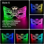 LED Acrylic Visor Glasses | 12-Mode Light-Up Rave Eyewear