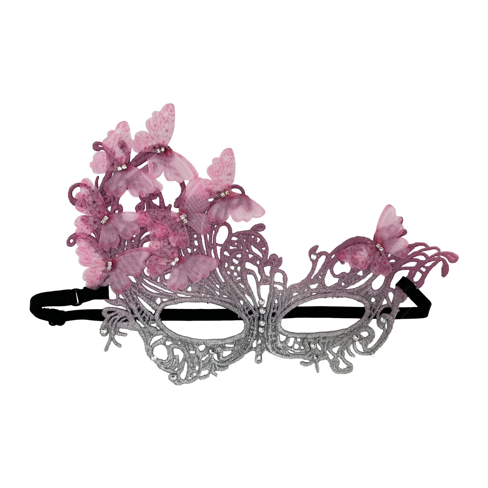 Butterfly Lace Masquerade Mask | Half Face | 7 Colors