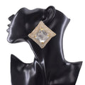 Square Rhinestone Stud Earrings | Geometric | 7 Colors
