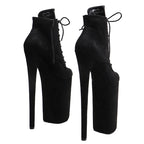 10-Inch Suede Ankle Boots - Lace-Up Dance Boots