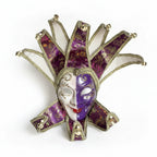 Venetian Jester Comedy Mask | Gold Metalwork | 4 Colors