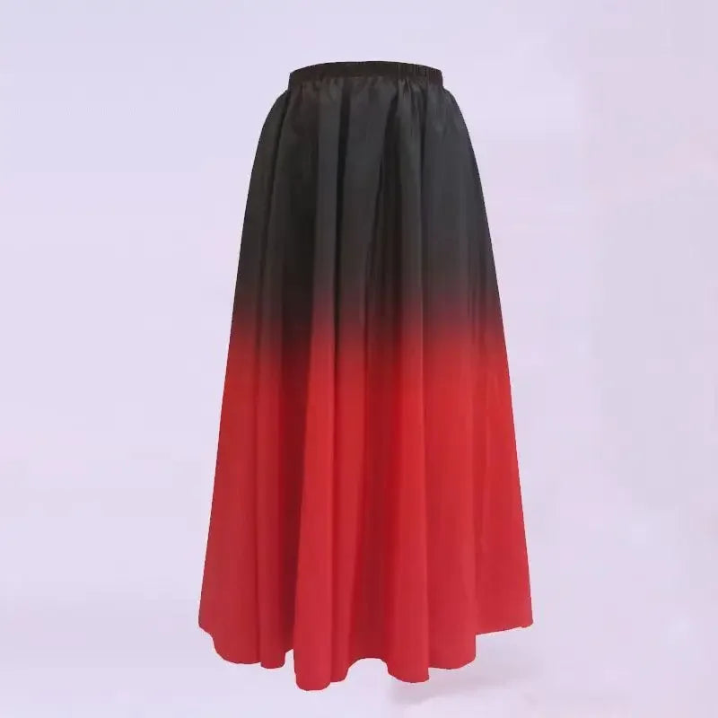Flamenco Dance Skirt | Gradient Satin | 180–720 Degree | 9 Colors