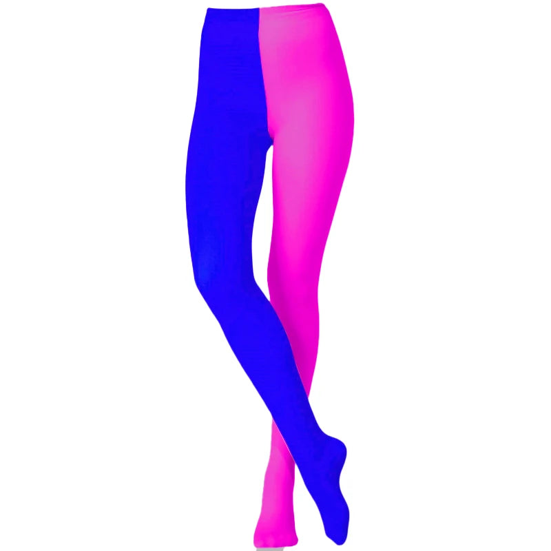 Two-Tone Colorblock Tights | Dopamine Colors | 27 Combos