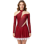 Skating Dress | Rhinestone Mesh & Ruffles