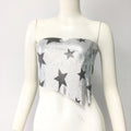 Metal Sequin Bandage Tube Top Off-Shoulder
