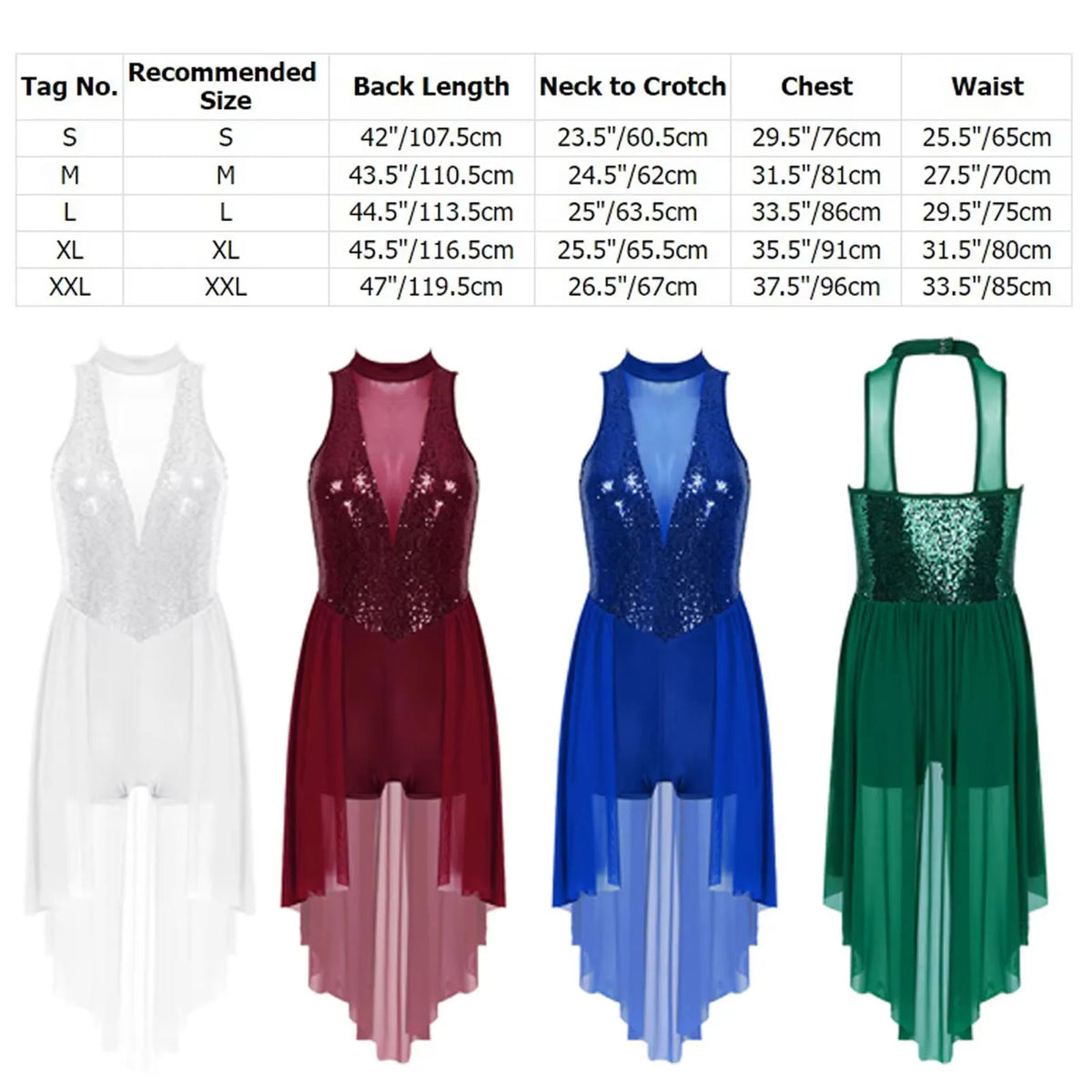 Sequin Lyrical Dress | Mesh Skirt | Long Sleeve