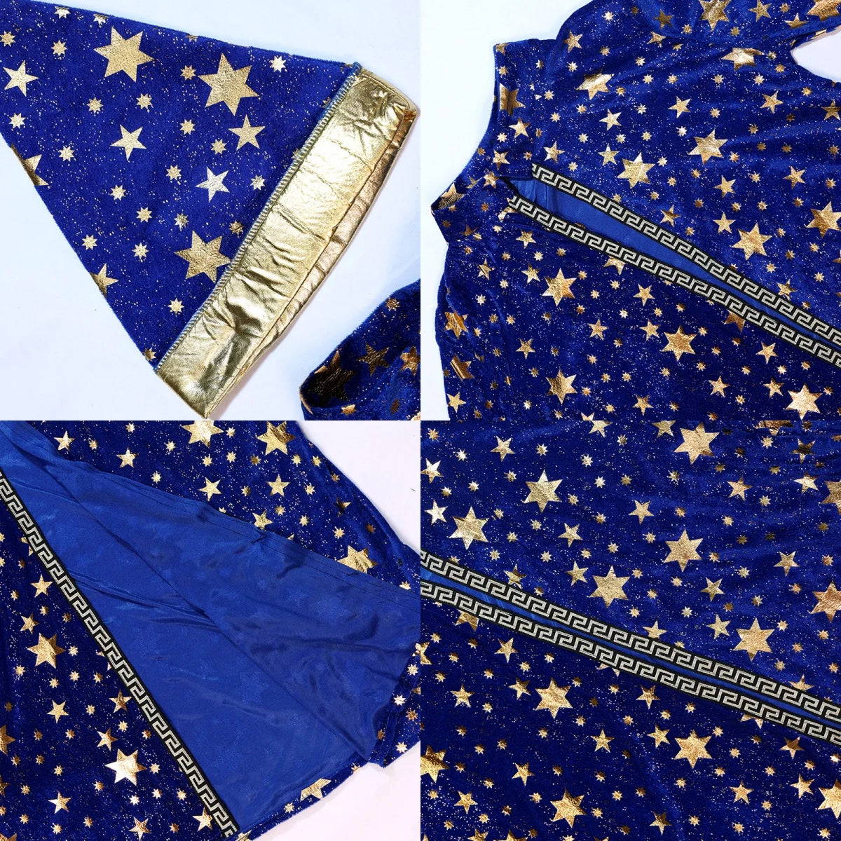 Starry Wizard Robe | Pointed Hat Costume Set