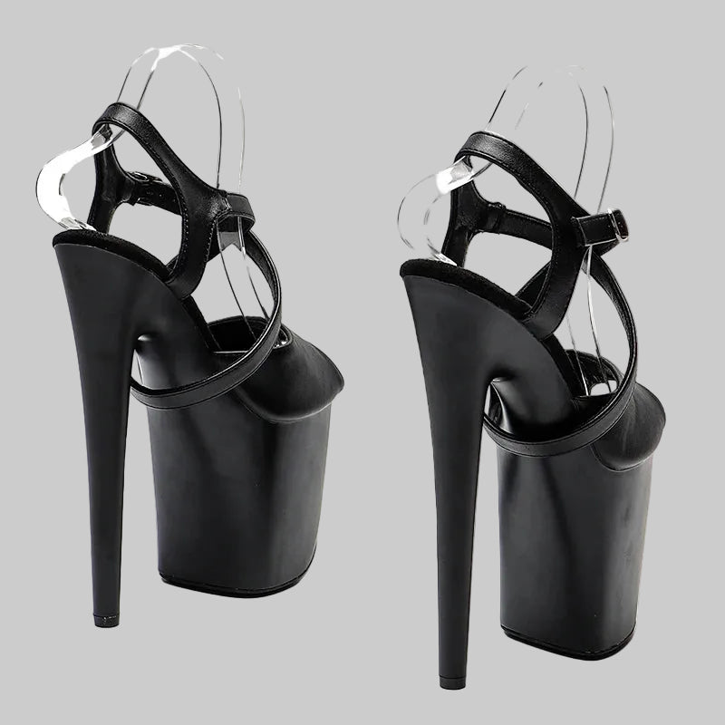 Matte 8-Inch Platform Pole Dance Heels
