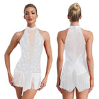 Tassel Fringe Leotard | Rhinestone | Latin Dance