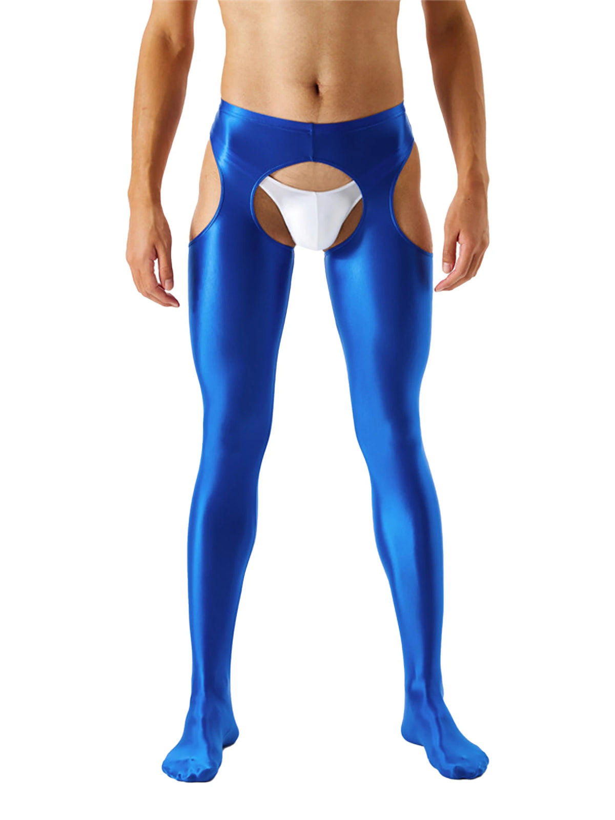 Men's Glossy Dance Tights | Footed | Stretch Fit