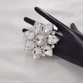 Crystal Sunburst Cocktail Ring | Adjustable | 7.5cm