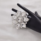 Crystal Sunburst Cocktail Ring | Adjustable | 7.5cm