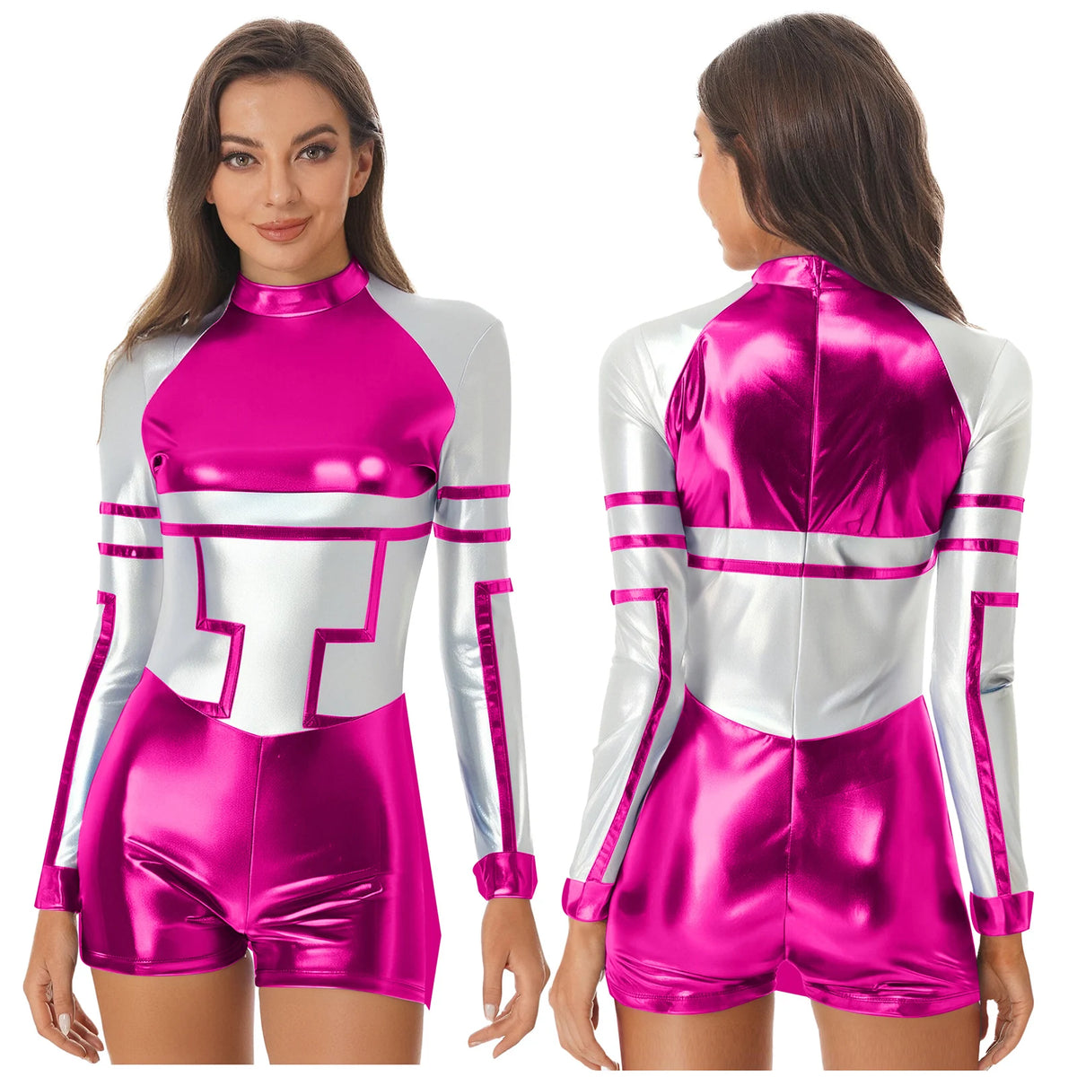 Metallic Space Romper | Long Sleeves