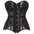 Mesh Underbust Corset | 16-Bone | Hollow Out | Plus Size