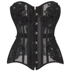 Mesh Underbust Corset | 16-Bone | Hollow Out | Plus Size