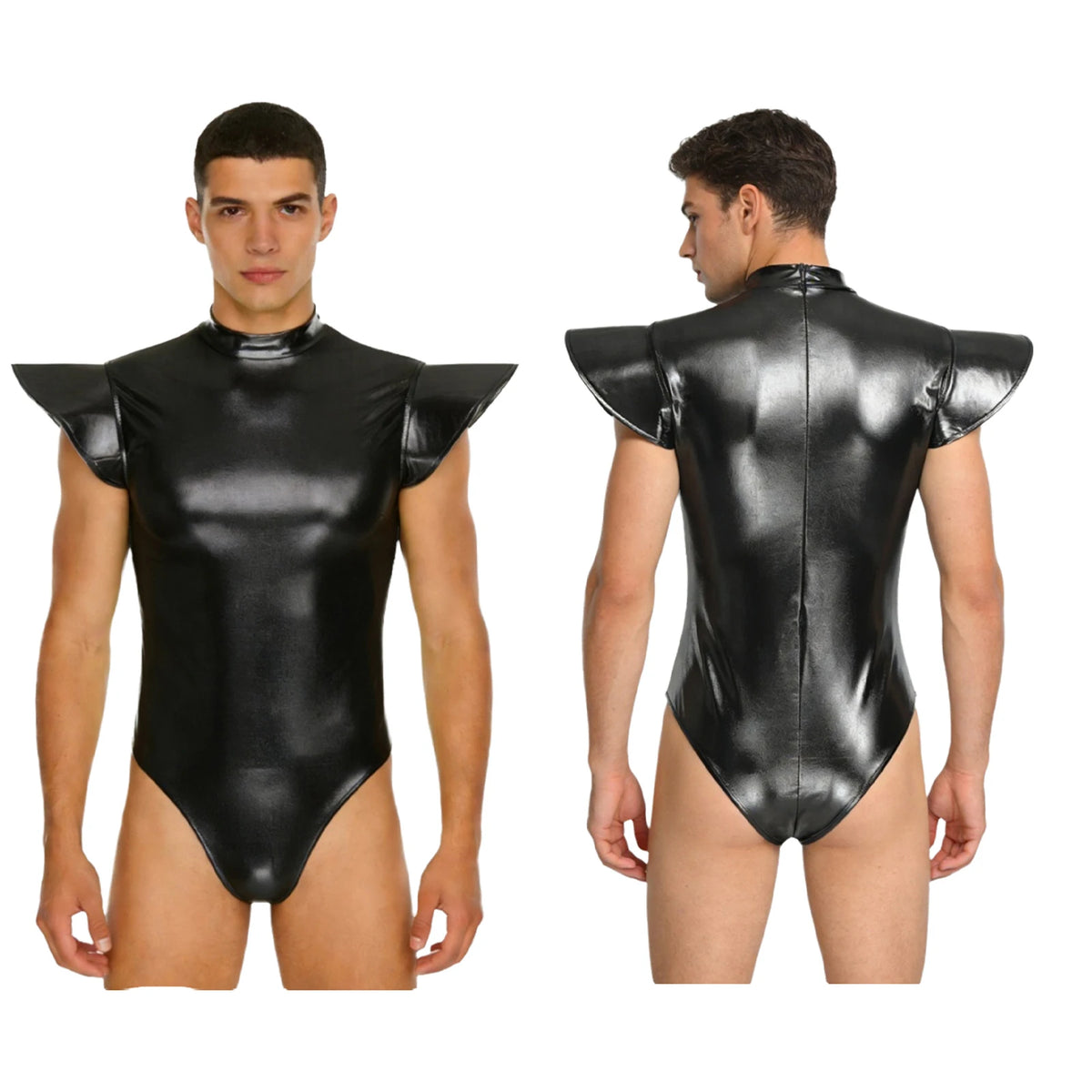 Men's Metallic Bodysuit | Zip Front