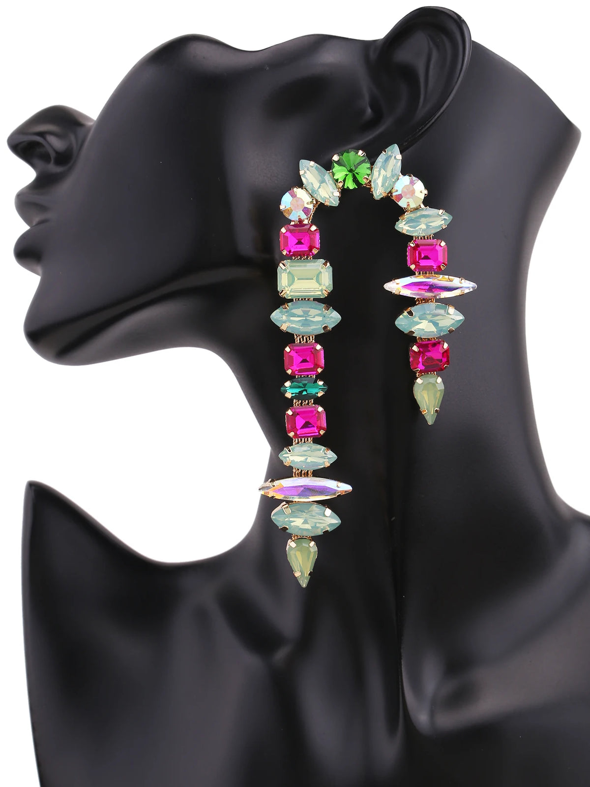 Rhinestone Drop Earrings | Tassel Sparkle