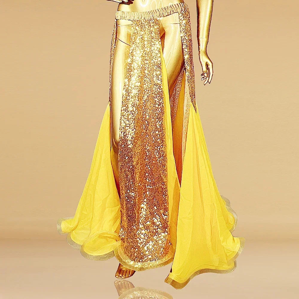 Belly Dance Skirt | Sequin Slit Panels