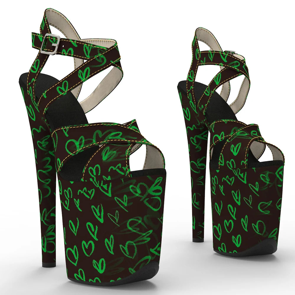 8-Inch Patent Platform Sandals