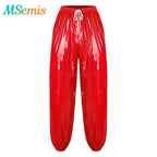 Men's Glossy Pants | Baggy Drawstring Fit