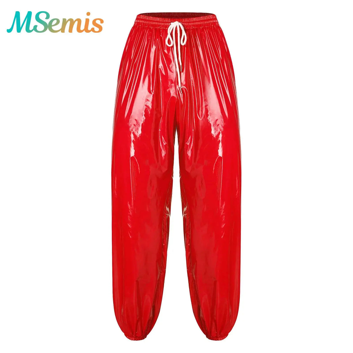 Men's Glossy Pants | Baggy Drawstring Fit