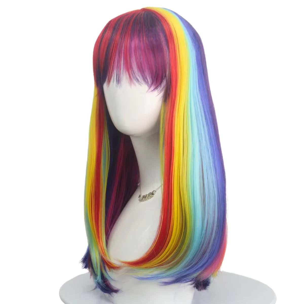 Rainbow Straight Wig | Bangs | Pride & Stage