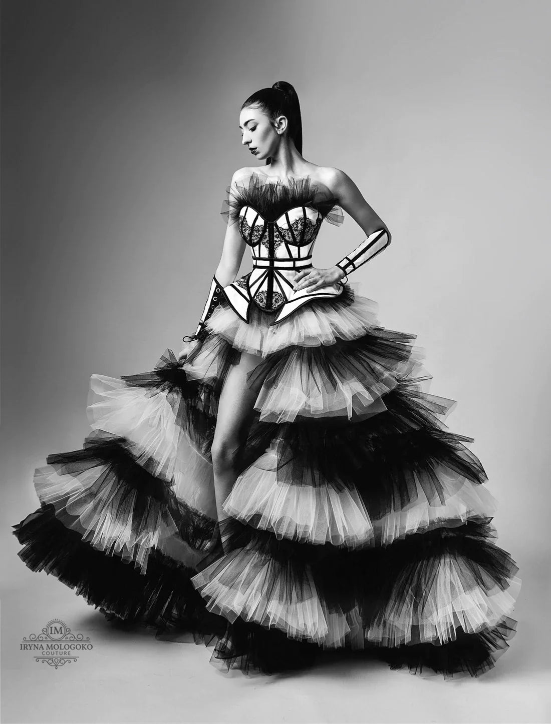 Tulle Overskirt | Dramatic Tiered Train