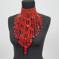 Crystal AB Tassel Necklace - Stunning Long Irregular Rhinestone Choker for Stage & Wedding
