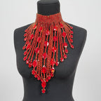 Crystal AB Tassel Necklace - Stunning Long Irregular Rhinestone Choker for Stage & Wedding
