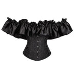 Overbust Corset | Ruffled Off-Shoulder | Victorian Gothic