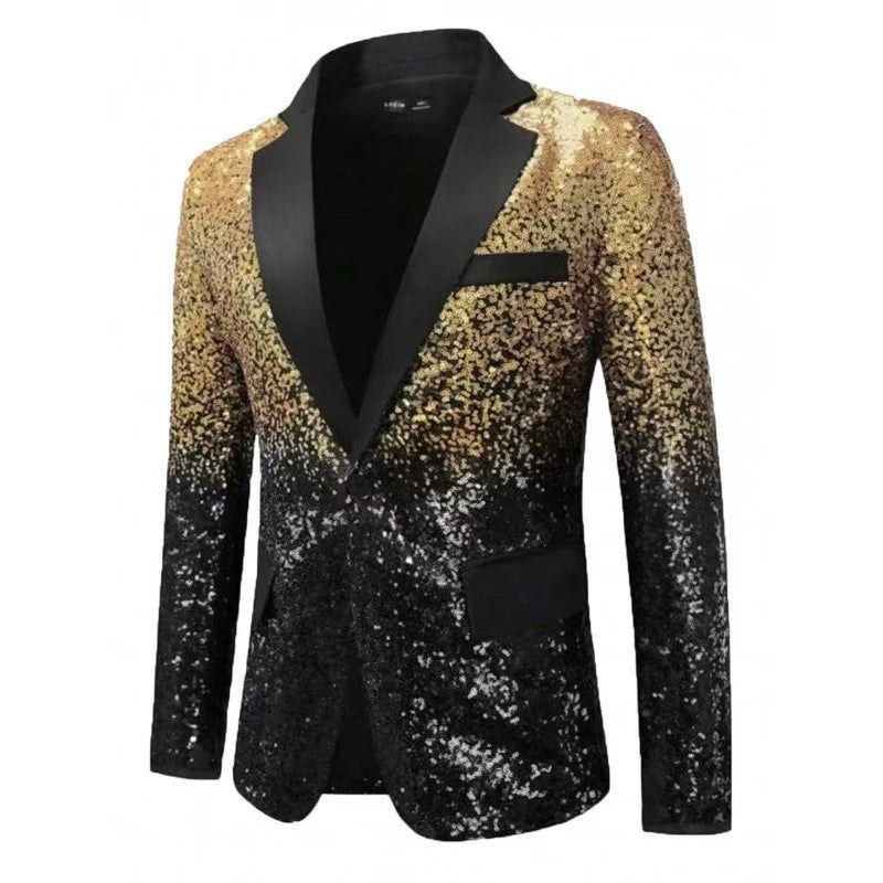Men’s Sequin Blazer | Contrast Lapels