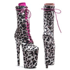 Leopard Print 9-Inch Platform Pole Dance Boots