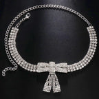 Rhinestone Choker | Bow Pendant