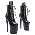 8-Inch Platform Ankle Boots - Matte High Heel Performance Boots