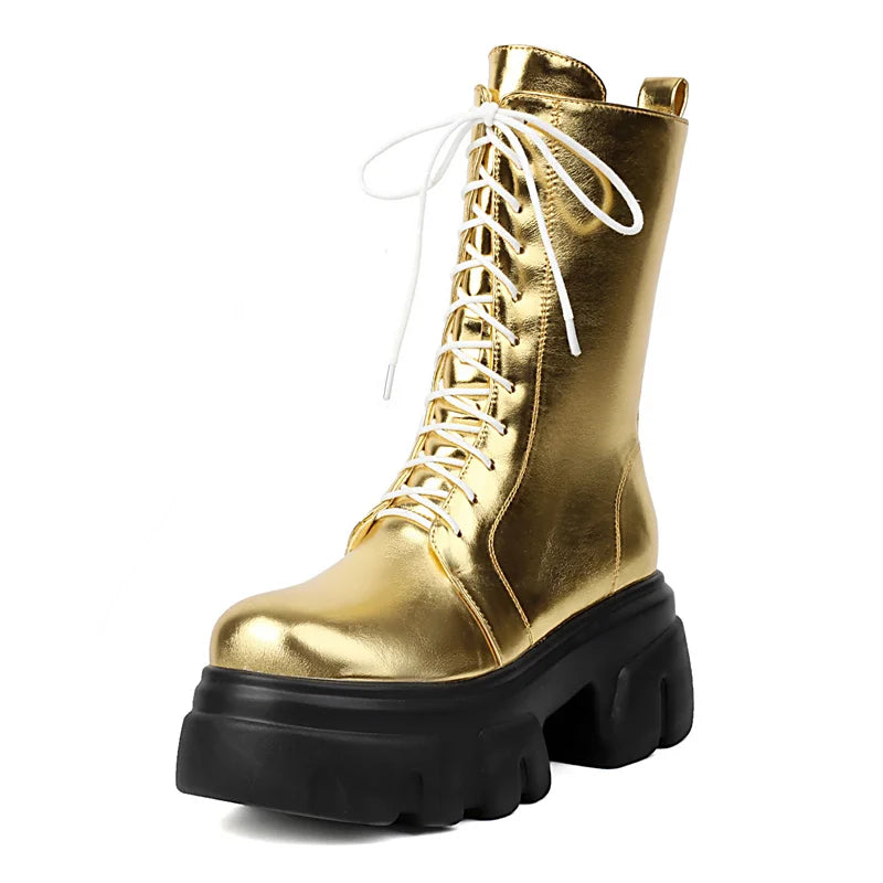Platform Ankle Boots | Lace-Up | 7.5cm