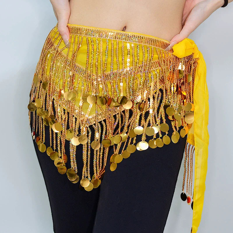 Sequin Fringe Hip Scarf | Belly Dance Belt