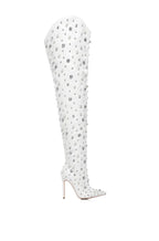 Crystal Embellished Over-the-Knee Boots | 10/12cm Heel