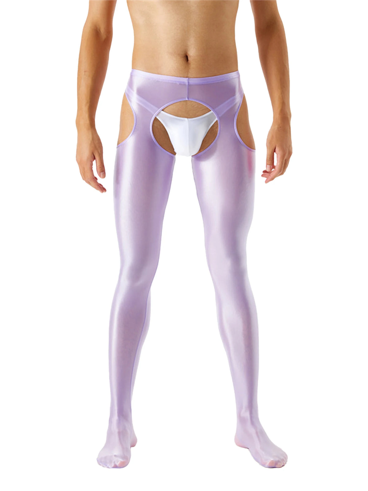 Men's Glossy Dance Tights | Footed | Stretch Fit