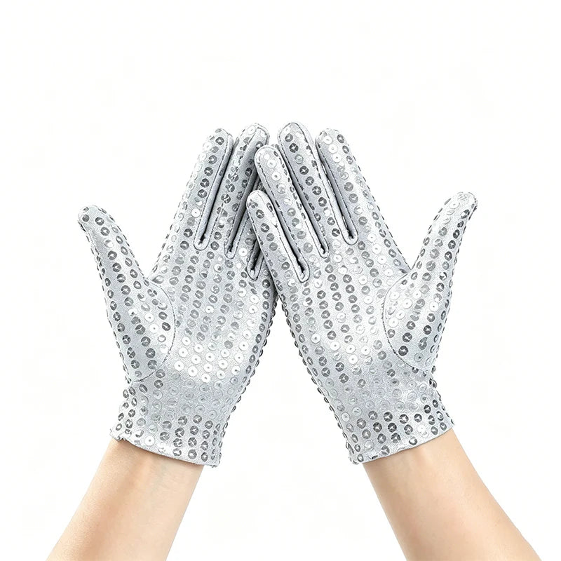 Sequin Dance Gloves | Stage Sparkle