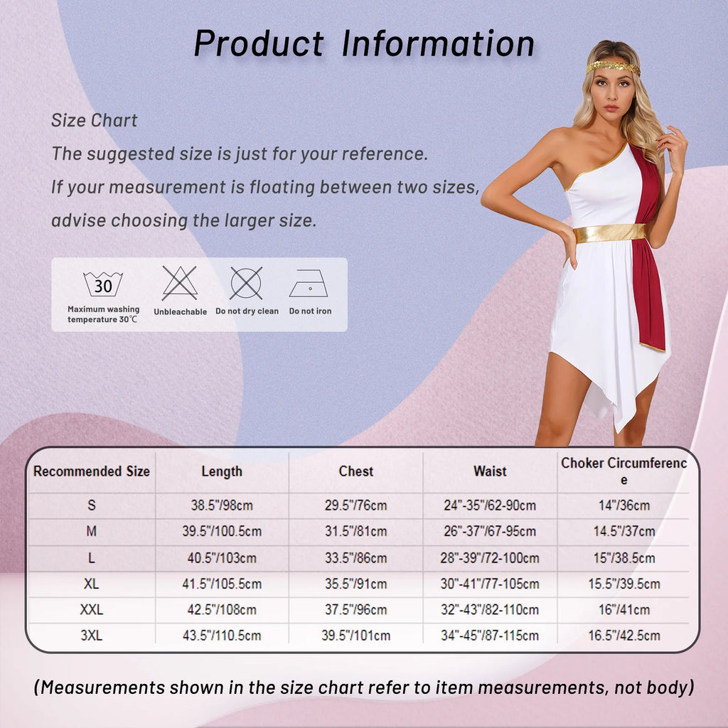 Greek Goddess Gown | One-Shoulder | Chiffon | Gold Belt