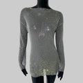 Diamond Mesh Mini Dress - Sheer Long Sleeve Performance Dress